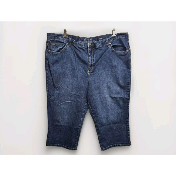 Women's Plus Size 24 Lot of 2 Cropped Jeans CJ BANKS GLORIA VANDERBILT Denim - Picture 5 of 12